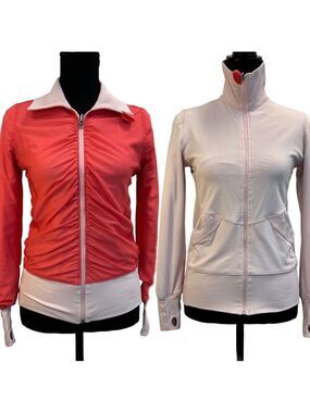 LULULEMON light pink coral pink reversible jacket Sz 4